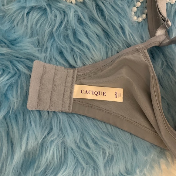 Lane Bryant Cacique Silver Full Coverage Lined Support Bra 40DD - Picture 4 of 4